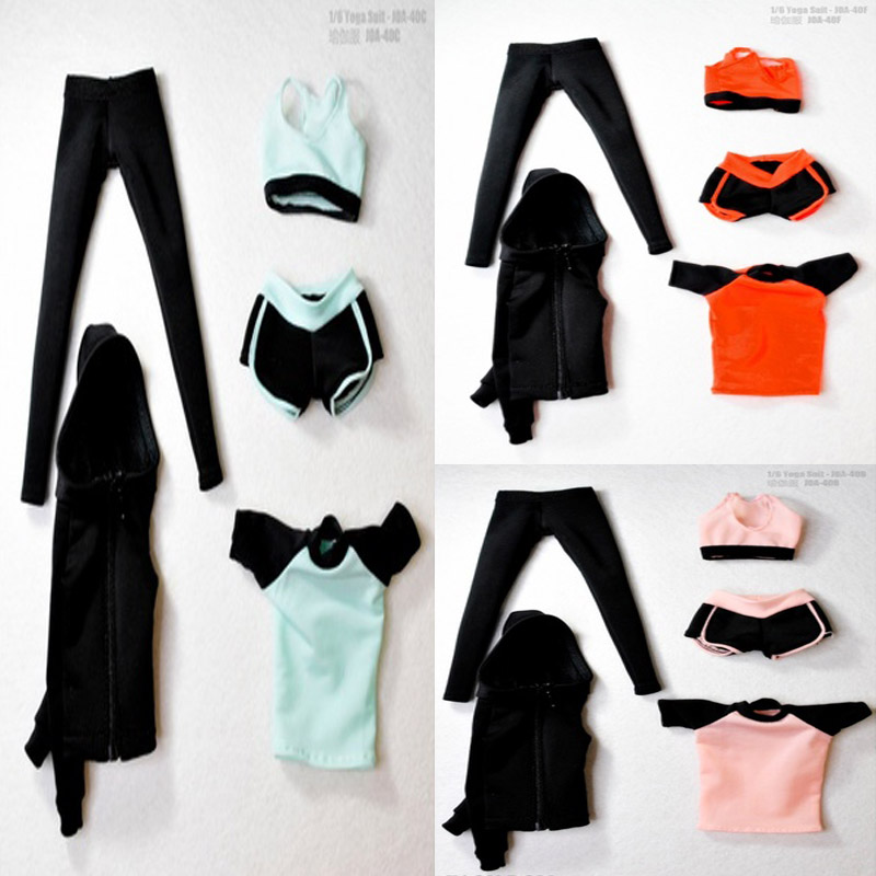 Yoga Fitness First - Em estoque 1/6 escala feminina roupas