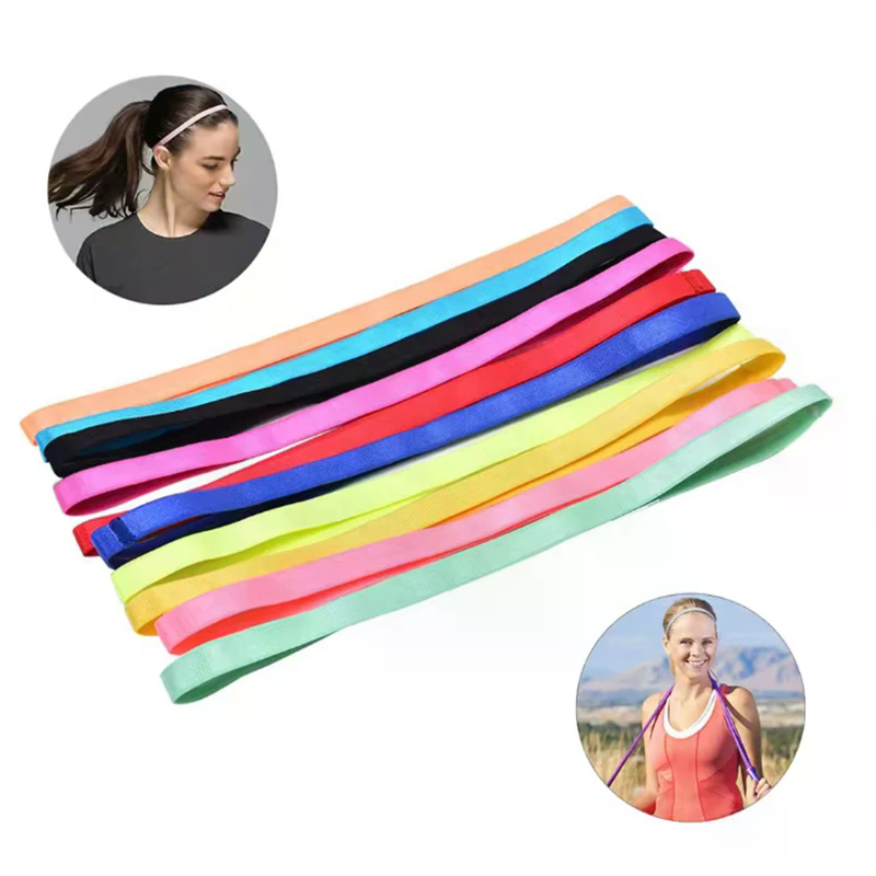 Stretch Strap Yoga - Faixas de cabelo esportivas finas para