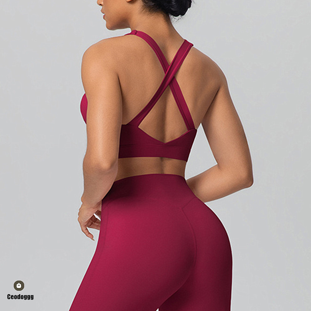 Stretch Strap Yoga - Sutiã Esportivo Feminino com Alça Cruzada