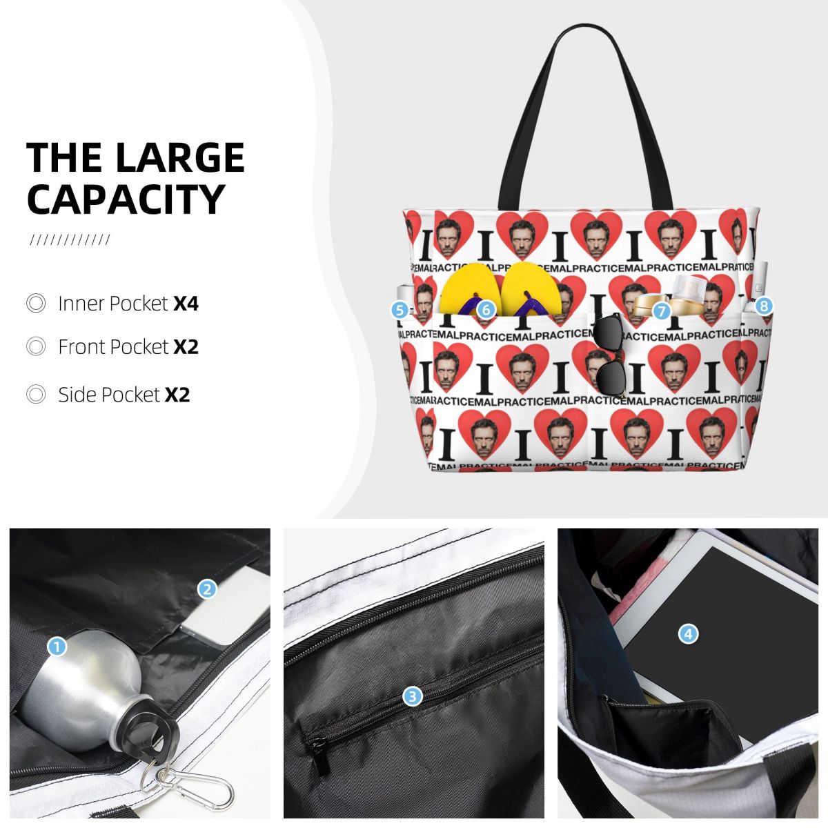 Dr House MD TV Beach Tote Bag  - Yoga Fitness Tva avaliação e preço