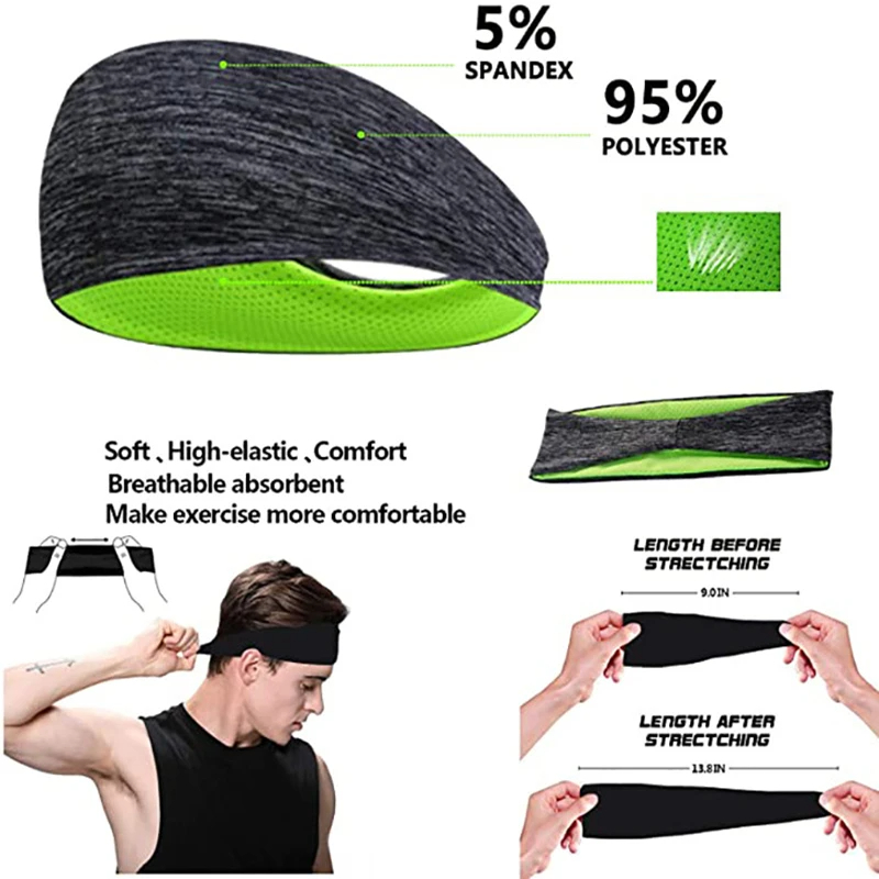 3 pçs sweatband para homens mu - Stretch Strap Yoga avaliação e preço
