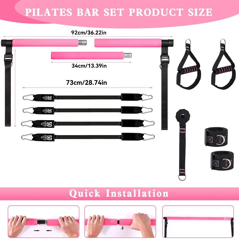 Kit de Barra de Pilates Multif - Yoga Fitness Bar avaliação e preço