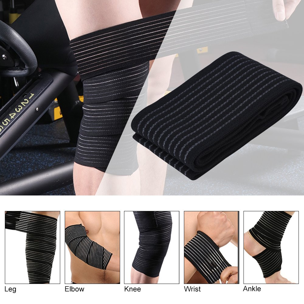 1 pçs 40-300cm bandagem de com - Knee Sleeve Compression avaliação e preço
